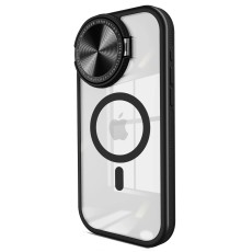 iPhone 15 Pro Max Kılıf Teleskop Lens Magsafe Silikon Kapak - Siyah