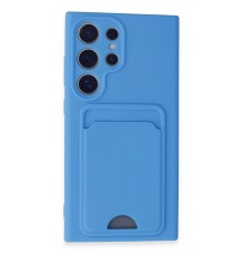 Samsung Galaxy S24 Ultra Kılıf Kelvin Kartvizitli Silikon - Mavi