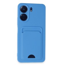 Xiaomi Redmi 13C Kılıf Kelvin Kartvizitli Silikon - Mavi