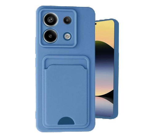 Xiaomi Redmi Note 13 Pro 5G Kılıf Kelvin Kartvizitli Silikon - Mavi Xiaomi Redmi Note 13 Pro 5G Kılıf Kelvin Kartvizitli Silikon - Mavi