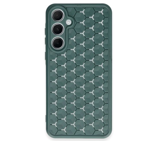 Samsung Galaxy A15 4G Kılıf Petek Silikon Kapak - Koyu Yeşil Samsung Galaxy A15 4G Kılıf Petek Silikon Kapak - Koyu Yeşil