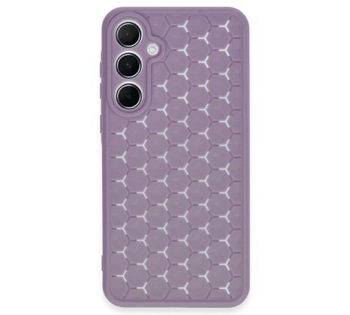 Samsung Galaxy A35 5G Kılıf Petek Silikon Kapak - Lila Samsung Galaxy A35 5G Kılıf Petek Silikon Kapak - Lila