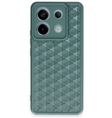 Xiaomi Redmi Note 13 Pro 5G Kılıf Petek Silikon Kapak - Koyu Yeşil