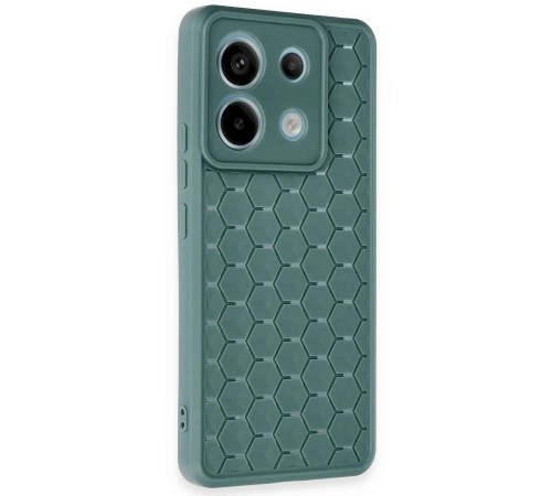 Xiaomi Redmi Note 13 Pro 5G Kılıf Petek Silikon Kapak - Koyu Yeşil