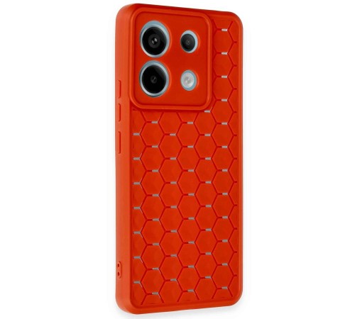 Xiaomi Redmi Note 13 Pro 5G Kılıf Petek Silikon Kapak - Kırmızı