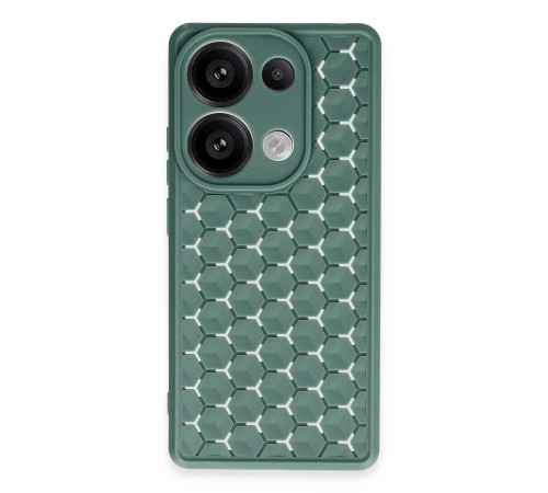 Xiaomi Redmi Note 13 Pro 4G Kılıf Petek Silikon Kapak - Koyu Yeşil