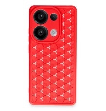 Xiaomi Redmi Note 13 Pro 4G Kılıf Petek Silikon Kapak - Kırmızı