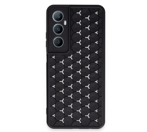 Realme C65 Kılıf Petek Silikon Kapak - Siyah