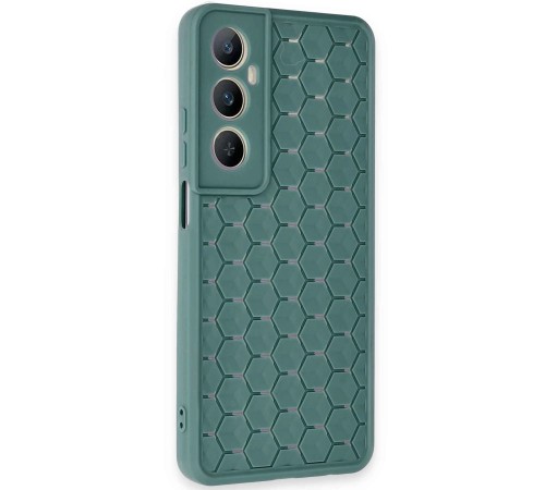 Realme C65 Kılıf Petek Silikon Kapak - Koyu Yeşil