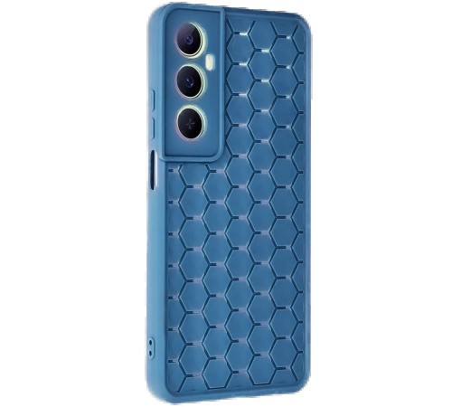 Realme C65 Kılıf Petek Silikon Kapak - Mavi Realme C65 Kılıf Petek Silikon Kapak - Mavi