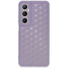 Realme C65 Kılıf Petek Silikon Kapak - Lila