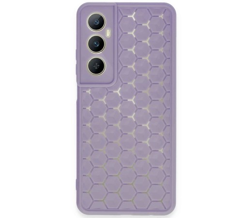 Realme C65 Kılıf Petek Silikon Kapak - Lila