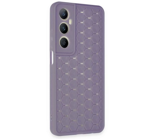 Realme C65 Kılıf Petek Silikon Kapak - Lila
