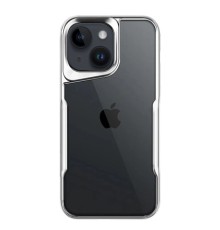 iPhone 15 Kılıf Boyi Silikon Kapak - Gümüş