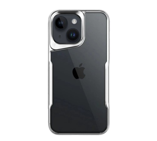 iPhone 15 Kılıf Boyi Silikon Kapak - Gümüş