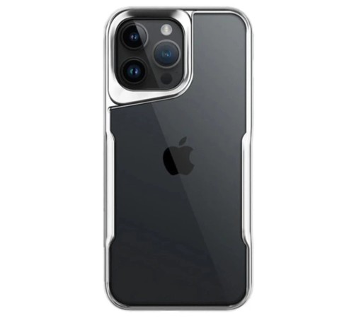 iPhone 15 Pro Max Kılıf Boyi Silikon Kapak - Gümüş