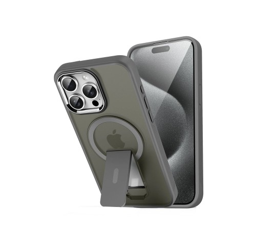 iPhone 14 Pro Tork Magsafe Standlı Kapak - Titan Gri iPhone 14 Pro Tork Magsafe Standlı Kapak - Titan Gri