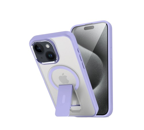 iPhone 15 Tork Magsafe Standlı Kapak - Lila iPhone 15 Tork Magsafe Standlı Kapak - Lila