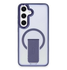 Samsung Galaxy S24 Tork Magsafe Standlı Kapak - Lacivert