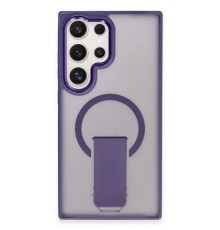 Samsung Galaxy S24 Ultra Tork Magsafe Standlı Kapak - Derin Mor