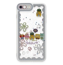 iPhone 7 Kılıf Sweet Desenli Silikon Kapak - Açık Mavi
