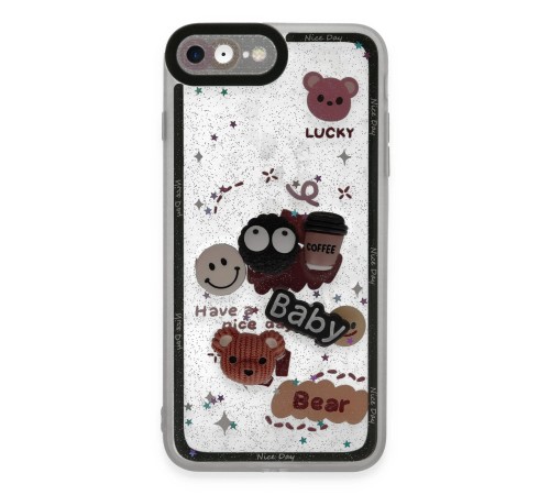 iPhone 7 Kılıf Sweet Desenli Silikon Kapak - Sarı