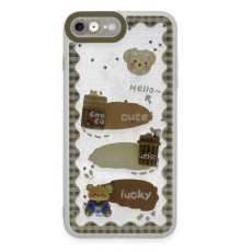iPhone 7 Kılıf Sweet Desenli Silikon Kapak - Şeffaf