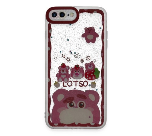 iPhone 7 Plus Kılıf Sweet Desenli Silikon Kapak - Pembe