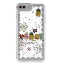 iPhone 7 Plus Kılıf Sweet Desenli Silikon Kapak - Açık Mavi