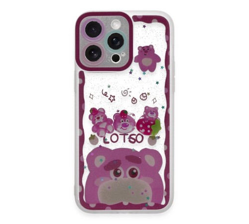 iPhone 14 Pro Kılıf Sweet Desenli Silikon Kapak - Pembe