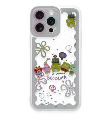 iPhone 14 Pro Max Kılıf Sweet Desenli Silikon Kapak - Açık Mavi