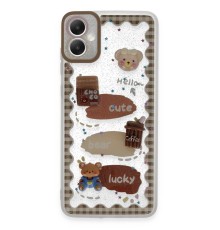 Samsung Galaxy A05 Kılıf Sweet Desenli Silikon Kapak - Şeffaf