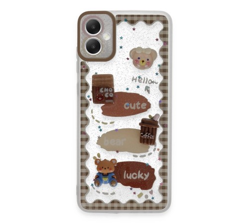 Samsung Galaxy A05 Kılıf Sweet Desenli Silikon Kapak - Şeffaf