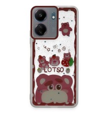 Xiaomi Redmi 13C Kılıf Sweet Desenli Silikon Kapak - Pembe