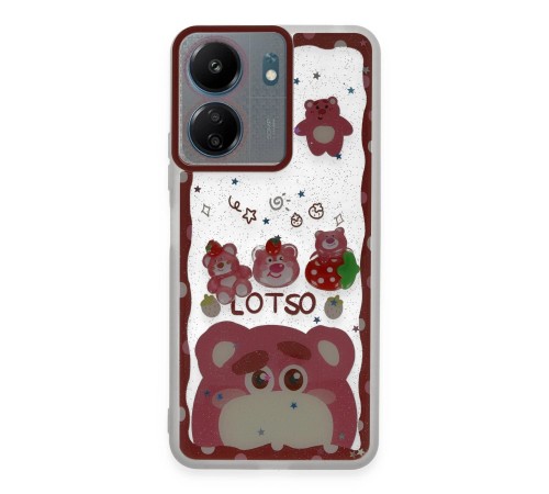 Xiaomi Redmi 13C Kılıf Sweet Desenli Silikon Kapak - Pembe
