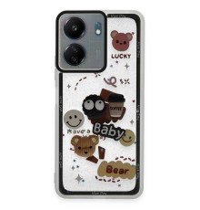 Xiaomi Redmi 13C Kılıf Sweet Desenli Silikon Kapak - Sarı
