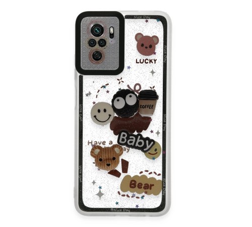 Xiaomi Redmi Note 10 Pro Kılıf Sweet Desenli Silikon Kapak - Sarı