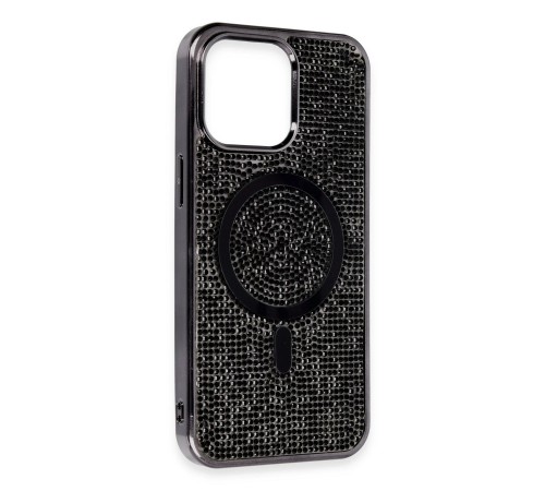 iPhone 15 Pro Kılıf Diamond Magsafe Kapak - Siyah iPhone 15 Pro Kılıf Diamond Magsafe Kapak - Siyah