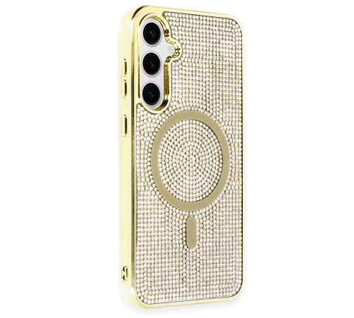 Samsung Galaxy S23 Kılıf Diamond Magsafe Kapak - Gold Samsung Galaxy S23 Kılıf Diamond Magsafe Kapak - Gold