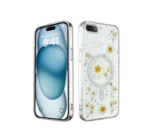 iPhone 7 Kılıf Daisy Simli Magsafe Kapak - Gümüş iPhone 7 Kılıf Daisy Simli Magsafe Kapak - Gümüş