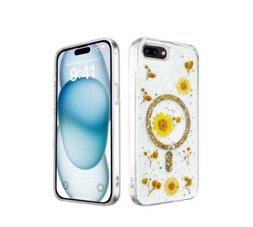 iPhone 7 Kılıf Daisy Simli Magsafe Kapak - Gold iPhone 7 Kılıf Daisy Simli Magsafe Kapak - Gold