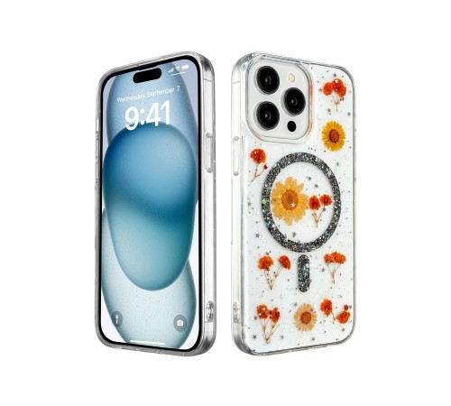 iPhone 14 Pro Kılıf Daisy Simli Magsafe Kapak - Siyah iPhone 14 Pro Kılıf Daisy Simli Magsafe Kapak - Siyah