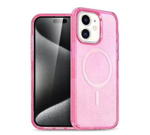 iPhone 12 Kılıf Glow Magsafe Kapak - Pembe iPhone 12 Kılıf Glow Magsafe Kapak - Pembe