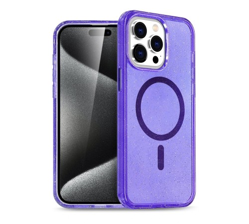 iPhone 14 Pro Kılıf Glow Magsafe Kapak - Mor iPhone 14 Pro Kılıf Glow Magsafe Kapak - Mor