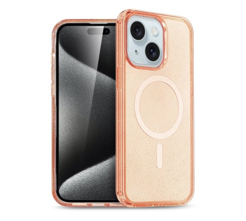 iPhone 15 Kılıf Glow Magsafe Kapak - Turuncu iPhone 15 Kılıf Glow Magsafe Kapak - Turuncu