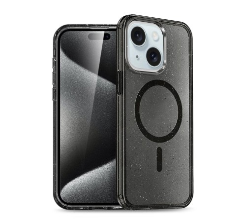 iPhone 15 Plus Kılıf Glow Magsafe Kapak - Siyah iPhone 15 Plus Kılıf Glow Magsafe Kapak - Siyah