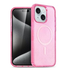 iPhone 15 Plus Kılıf Glow Magsafe Kapak - Pembe