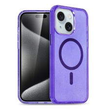 iPhone 15 Plus Kılıf Glow Magsafe Kapak - Mor