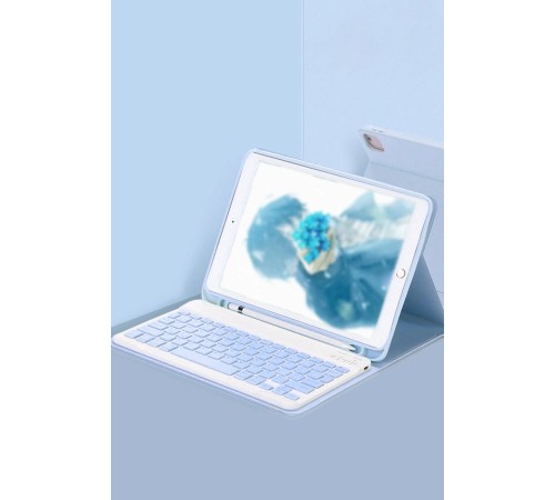Samsung Galaxy X200 Tab A8 10.5 Kılıf KC01 Smart Klavyeli Tablet Kılıfı - Mavi Samsung Galaxy X200 Tab A8 10.5 Kılıf KC01 Smart Klavyeli Tablet Kılıfı - Mavi