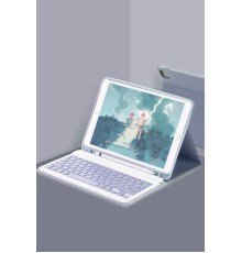 iPad 2022 10.9 (10.nesil) Kılıf KC01 Smart Klavyeli Tablet Kılıfı - Lacivert